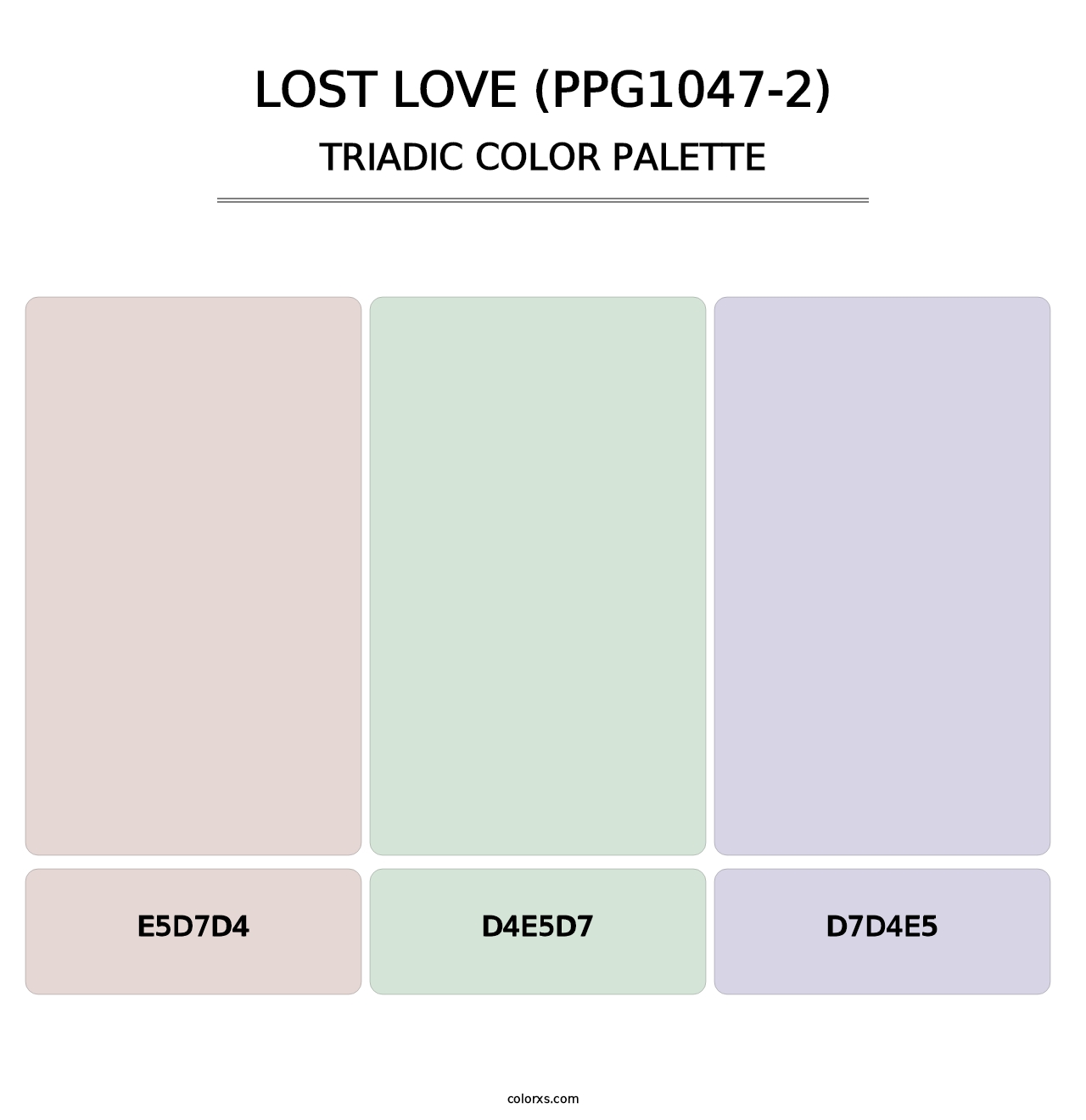Lost Love (PPG1047-2) - Triadic Color Palette