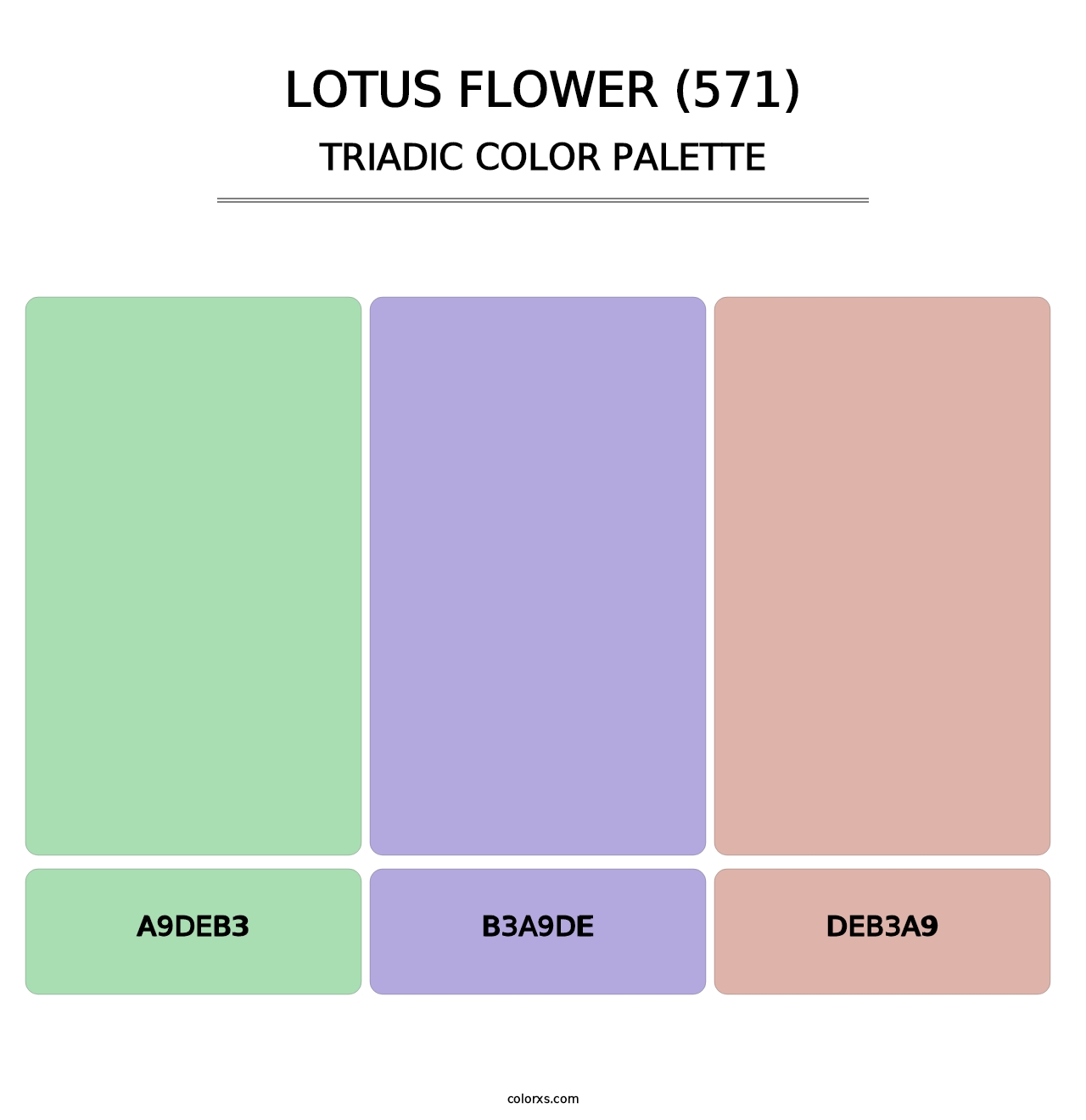 Lotus Flower (571) - Triadic Color Palette