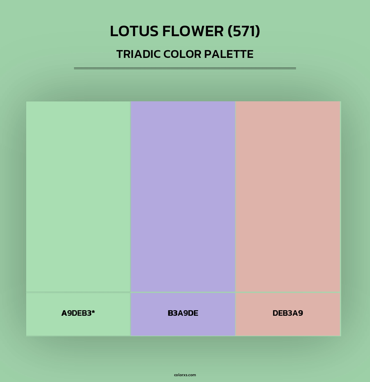Lotus Flower (571) - Triadic Color Palette