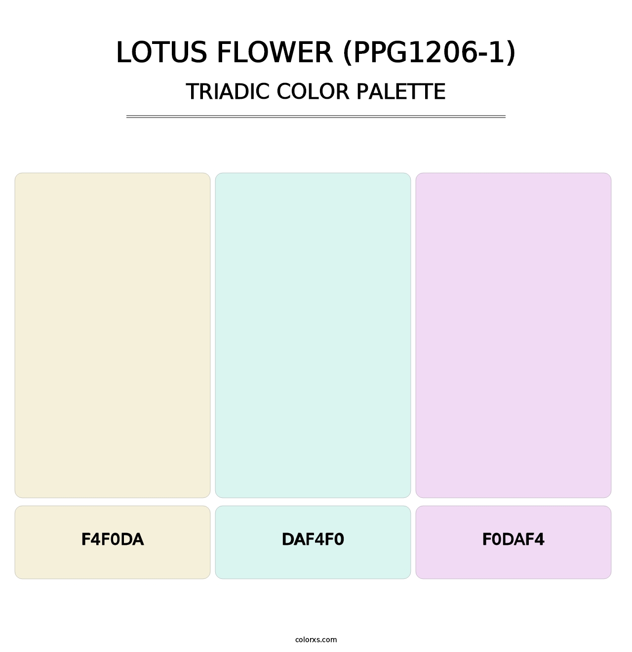 Lotus Flower (PPG1206-1) - Triadic Color Palette