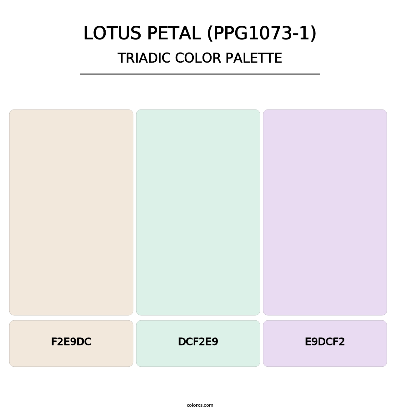 Lotus Petal (PPG1073-1) - Triadic Color Palette