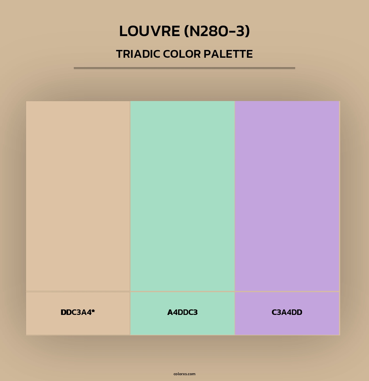 Louvre (N280-3) - Triadic Color Palette