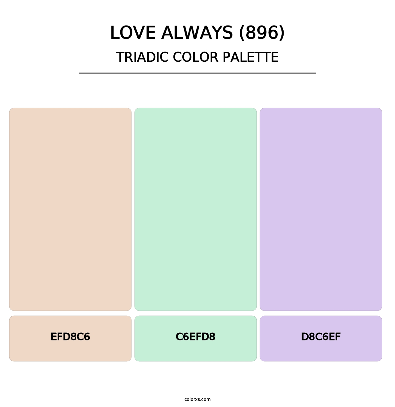 Love Always (896) - Triadic Color Palette