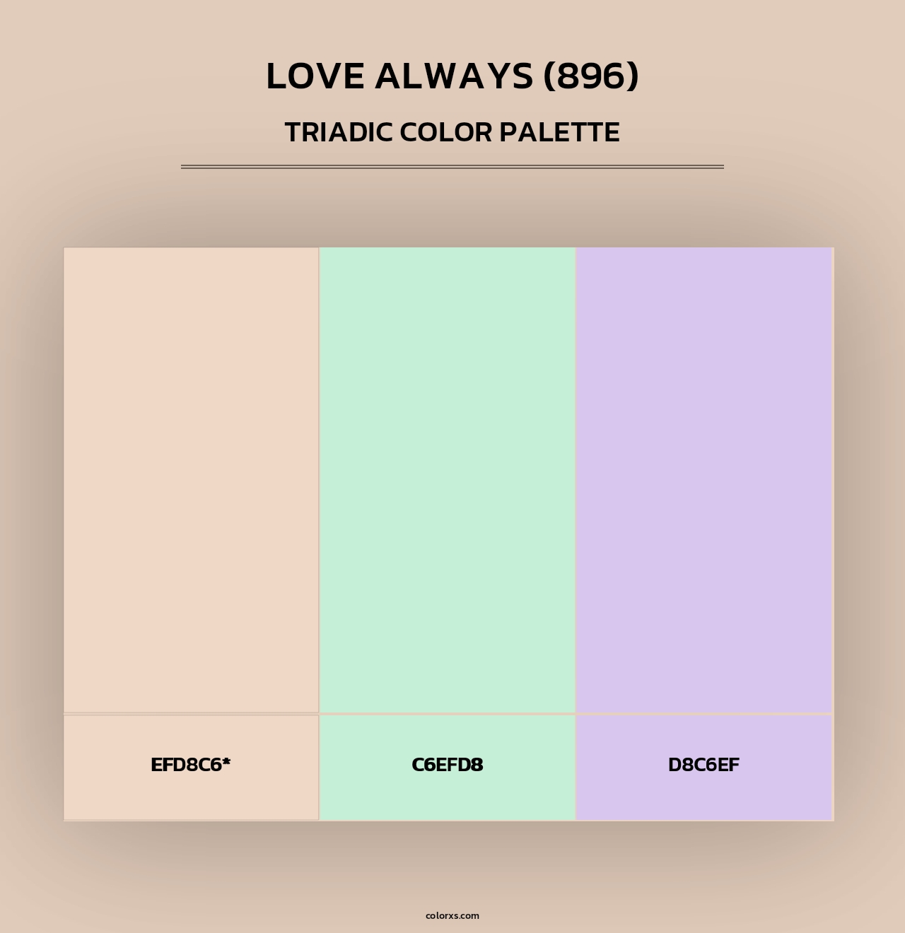 Love Always (896) - Triadic Color Palette