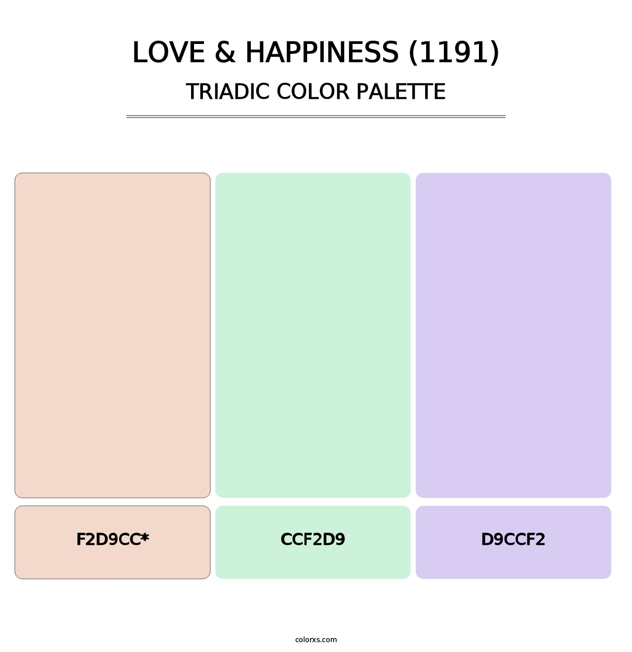 Love & Happiness (1191) - Triadic Color Palette