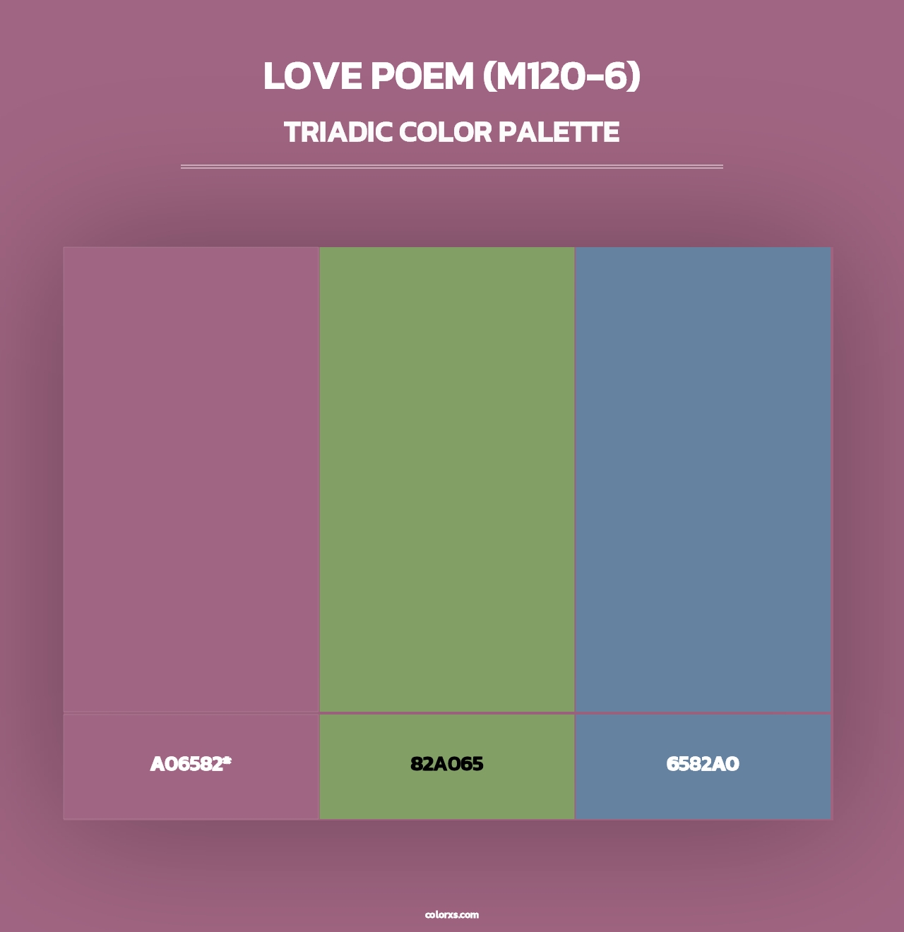 Love Poem (M120-6) - Triadic Color Palette