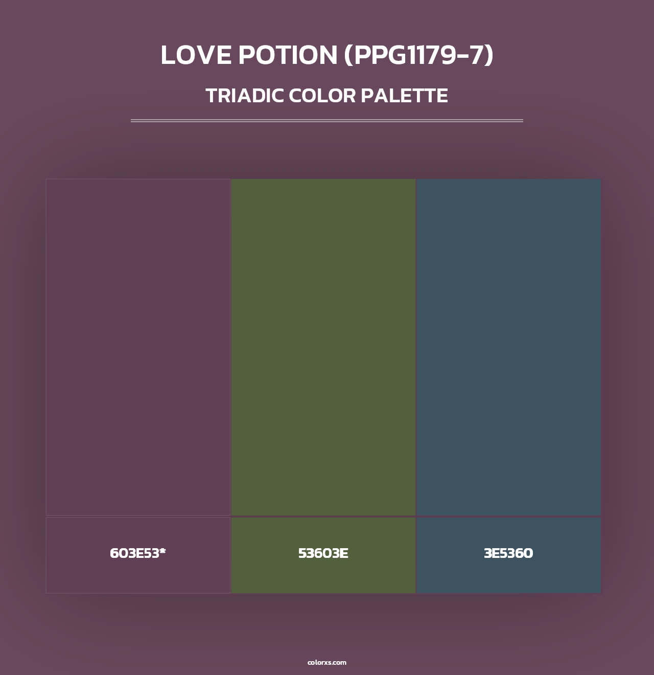 Love Potion (PPG1179-7) - Triadic Color Palette