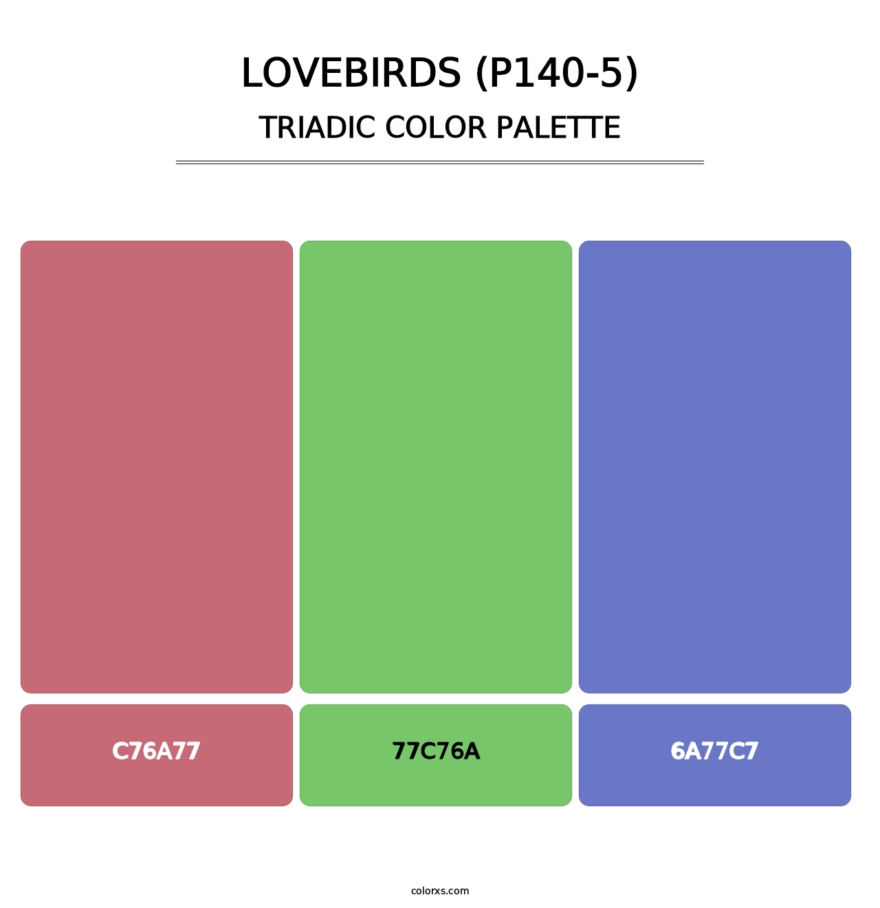 Lovebirds (P140-5) - Triadic Color Palette