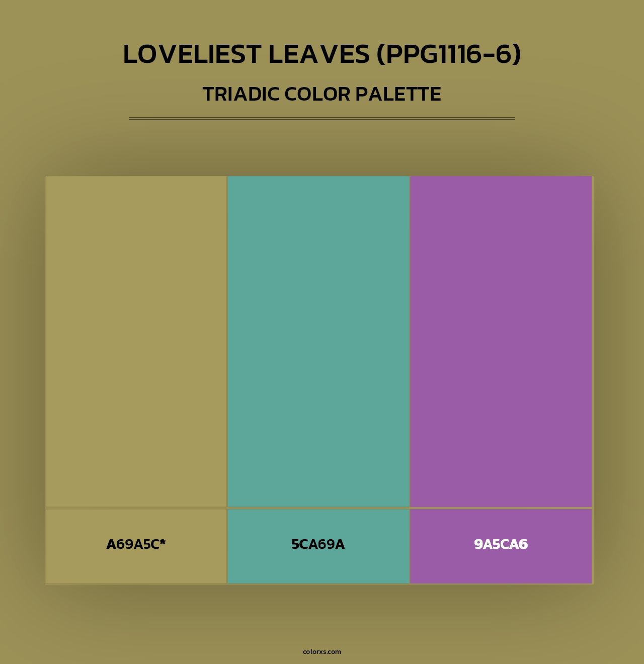 Loveliest Leaves (PPG1116-6) - Triadic Color Palette