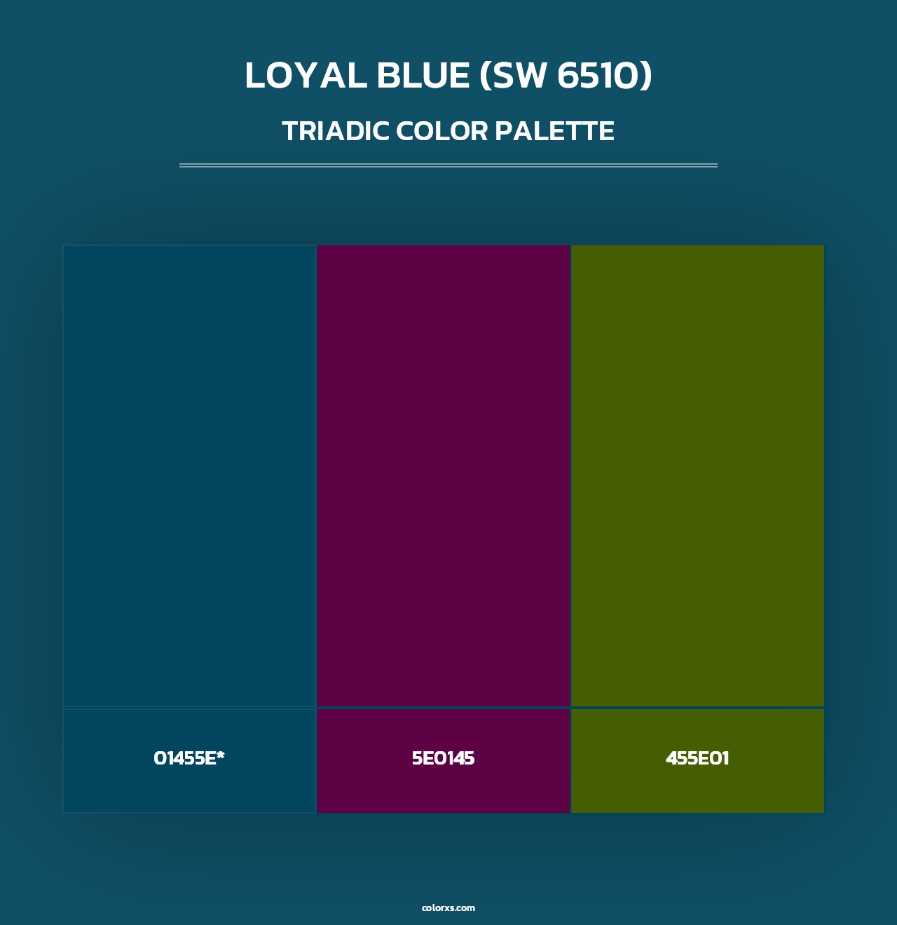 Loyal Blue (SW 6510) - Triadic Color Palette