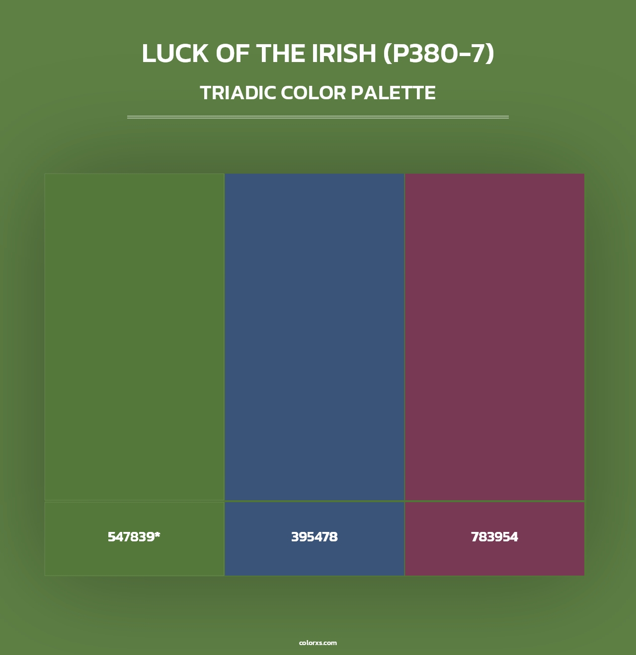 Luck Of The Irish (P380-7) - Triadic Color Palette