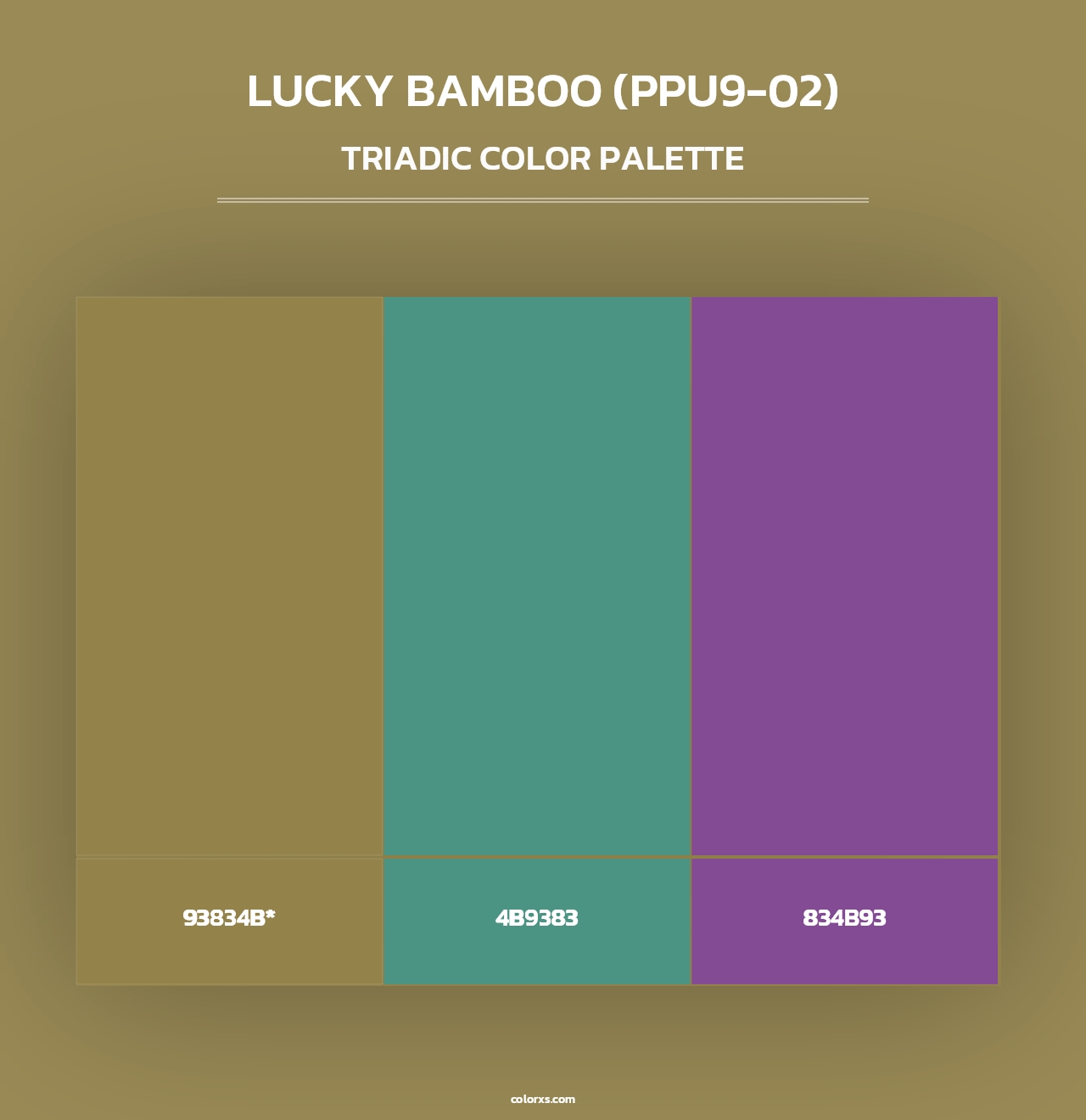 Lucky Bamboo (PPU9-02) - Triadic Color Palette