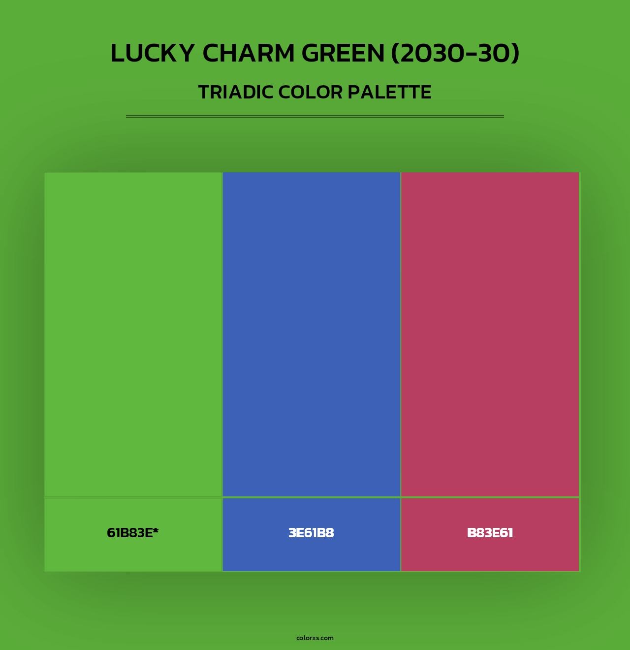 Lucky Charm Green (2030-30) - Triadic Color Palette