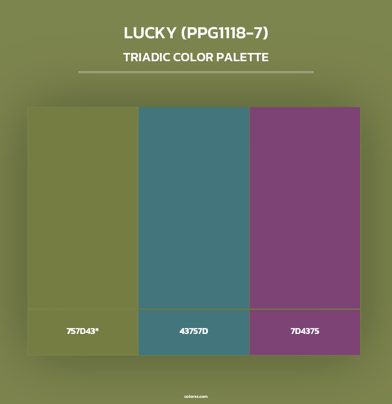 Lucky (PPG1118-7) - Triadic Color Palette