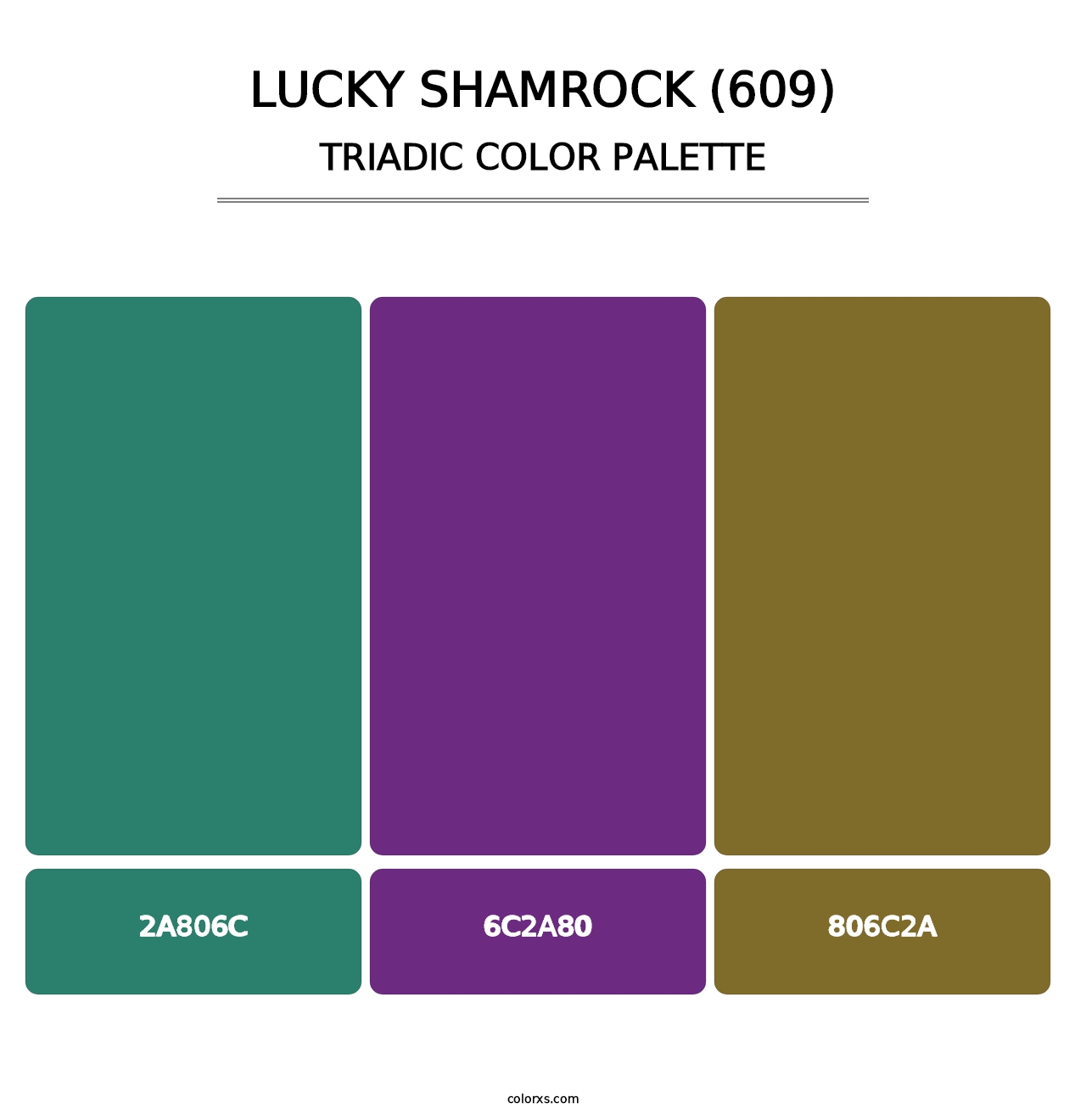 Lucky Shamrock (609) - Triadic Color Palette