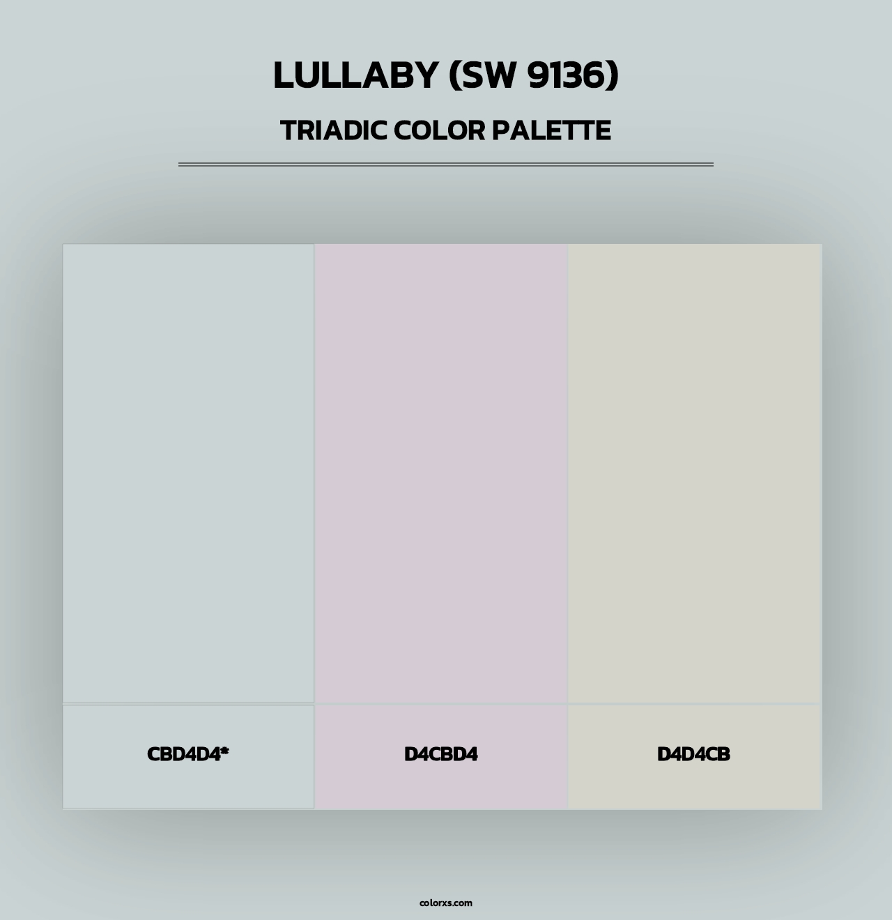Lullaby (SW 9136) - Triadic Color Palette