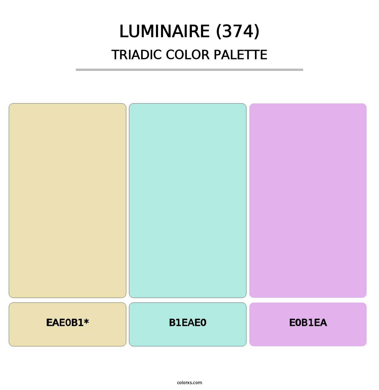 Luminaire (374) - Triadic Color Palette