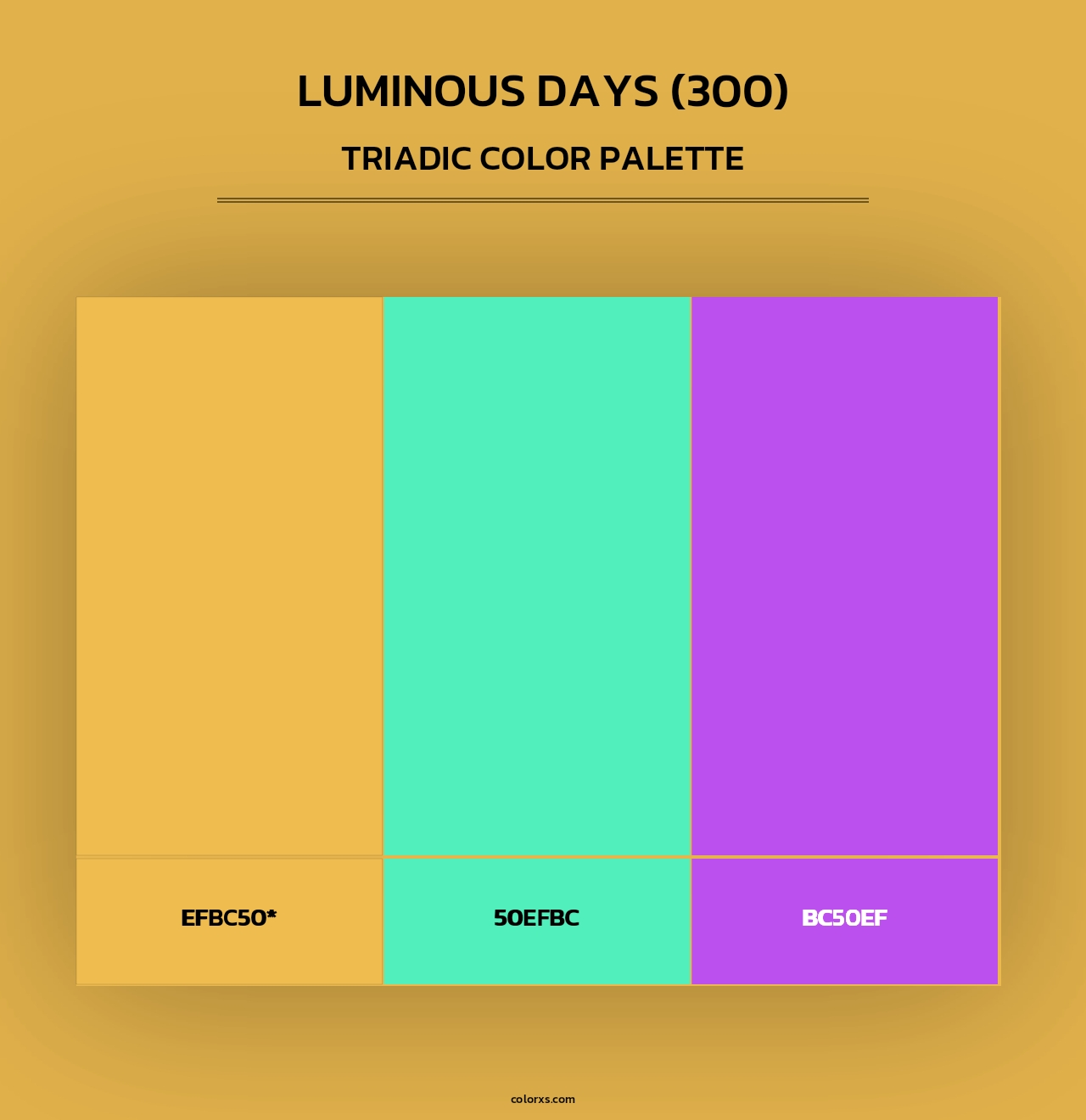 Luminous Days (300) - Triadic Color Palette