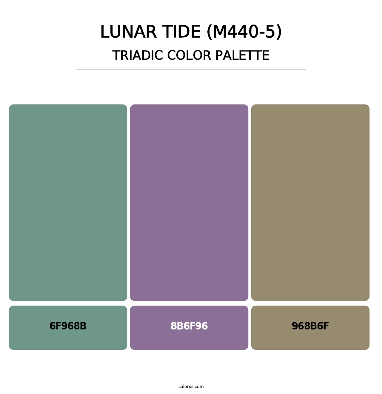 Lunar Tide (M440-5) - Triadic Color Palette
