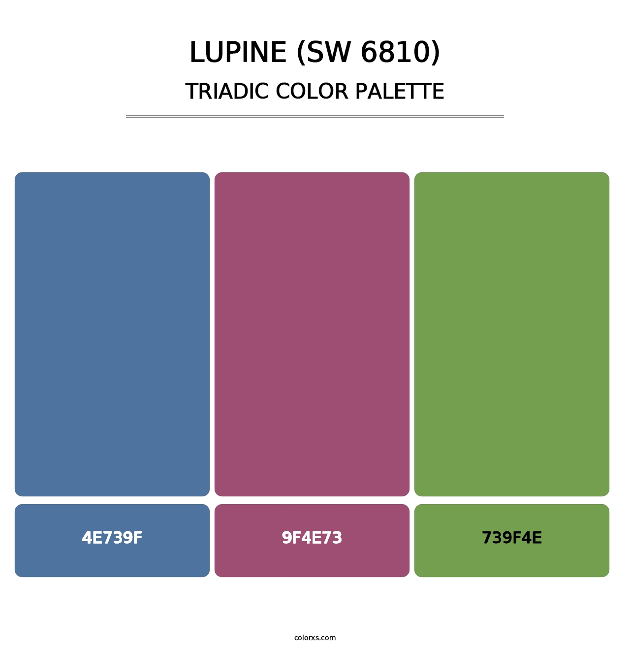 Lupine (SW 6810) - Triadic Color Palette