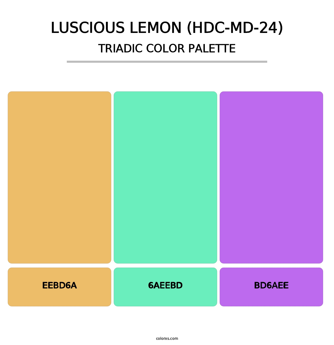 Luscious Lemon (HDC-MD-24) - Triadic Color Palette
