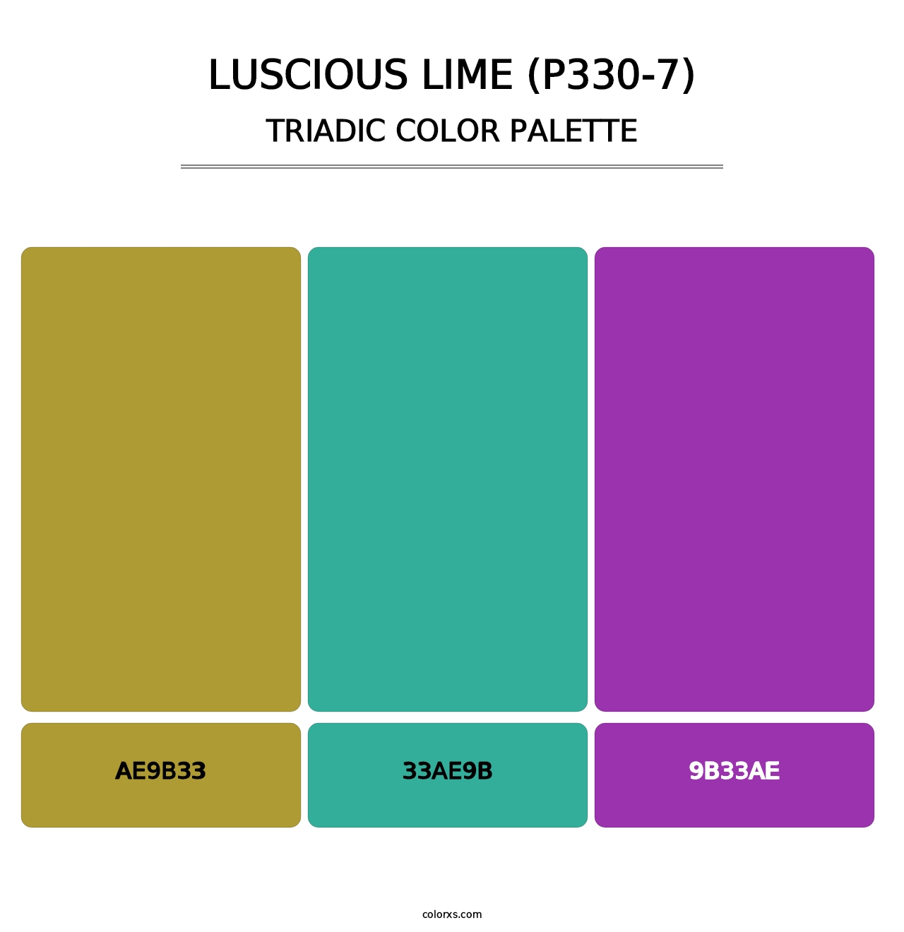 Luscious Lime (P330-7) - Triadic Color Palette