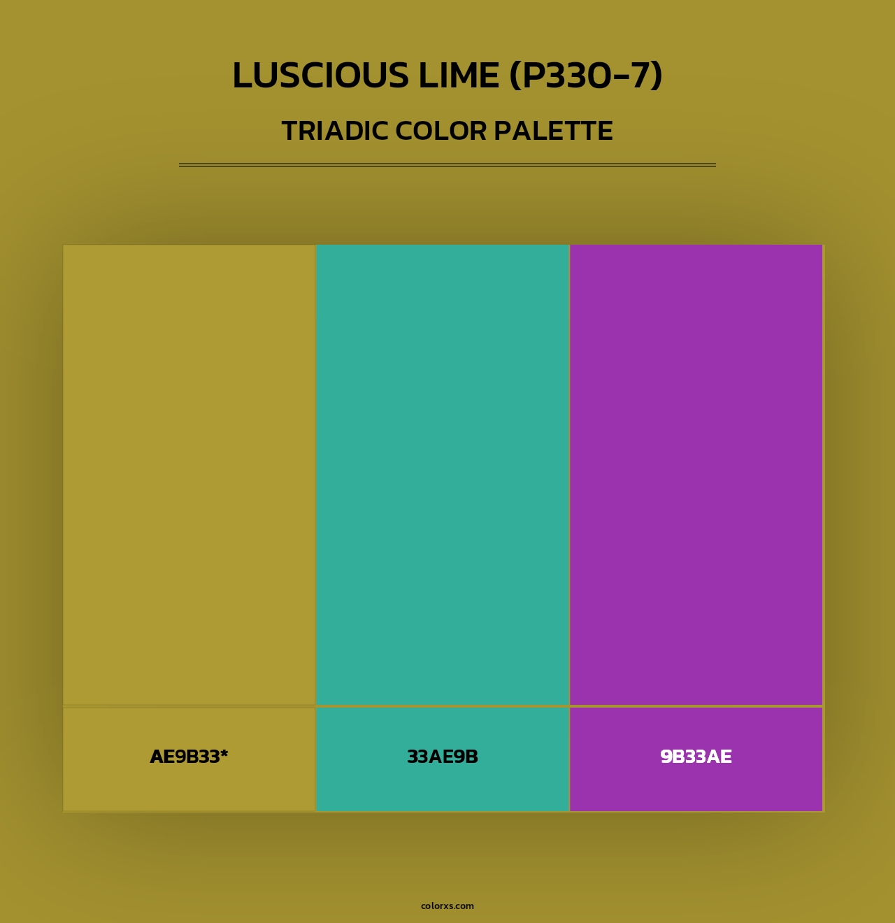 Luscious Lime (P330-7) - Triadic Color Palette
