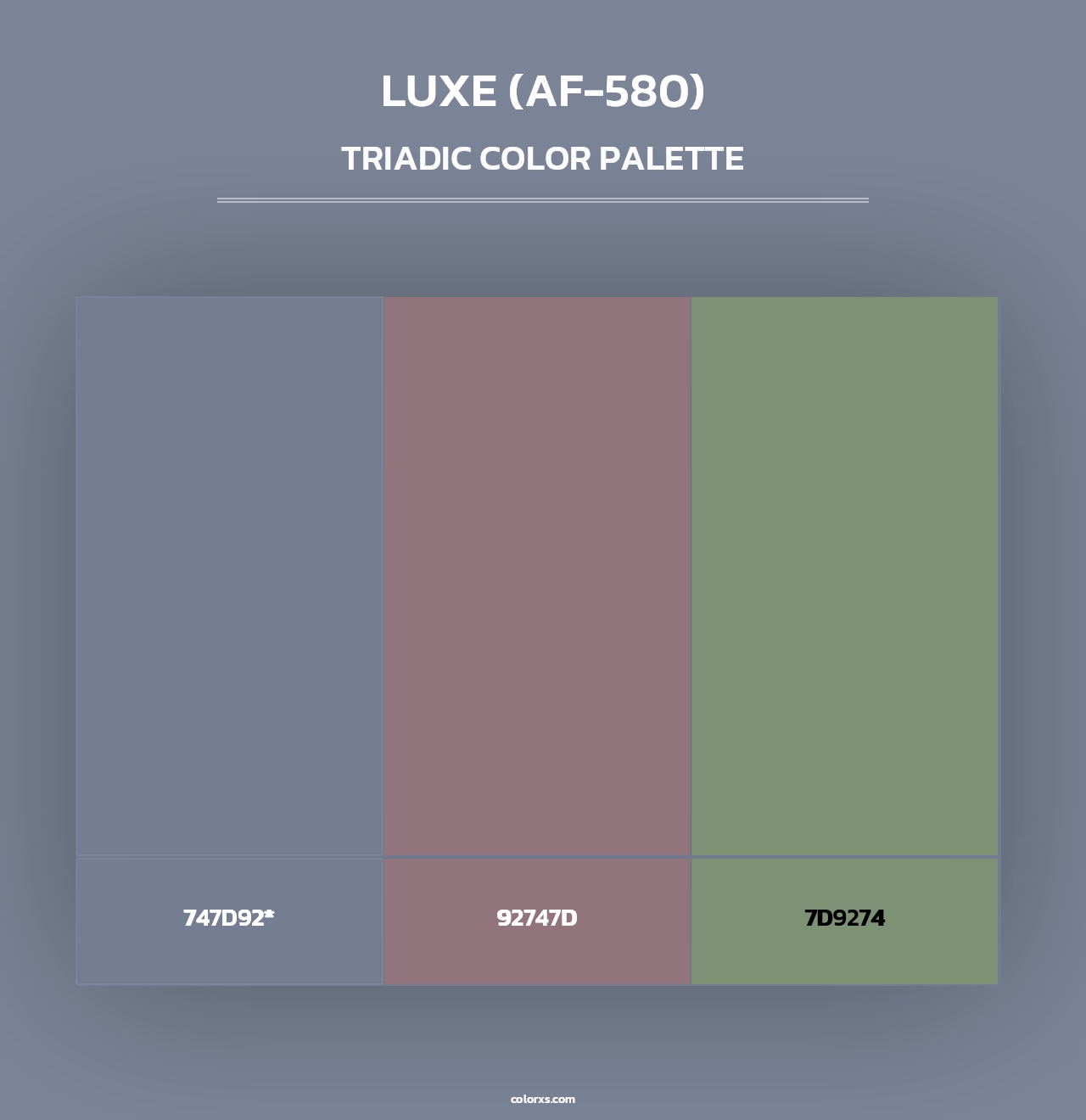 Luxe (AF-580) - Triadic Color Palette