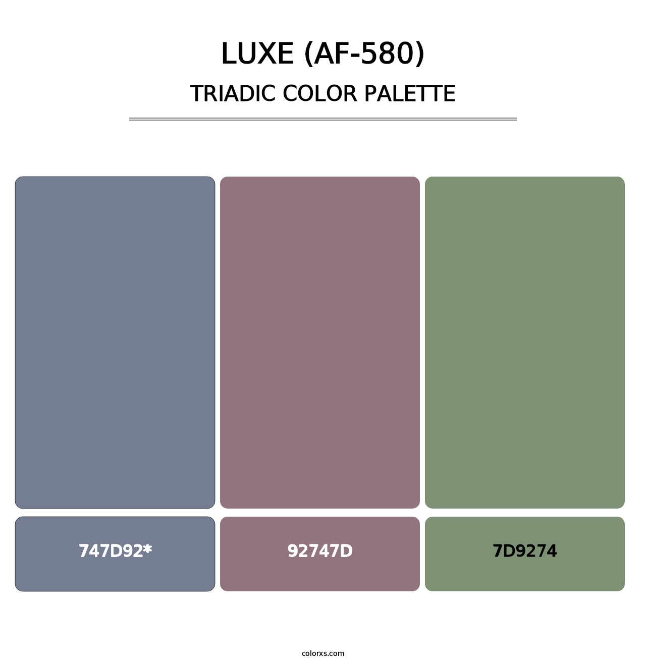 Luxe (AF-580) - Triadic Color Palette