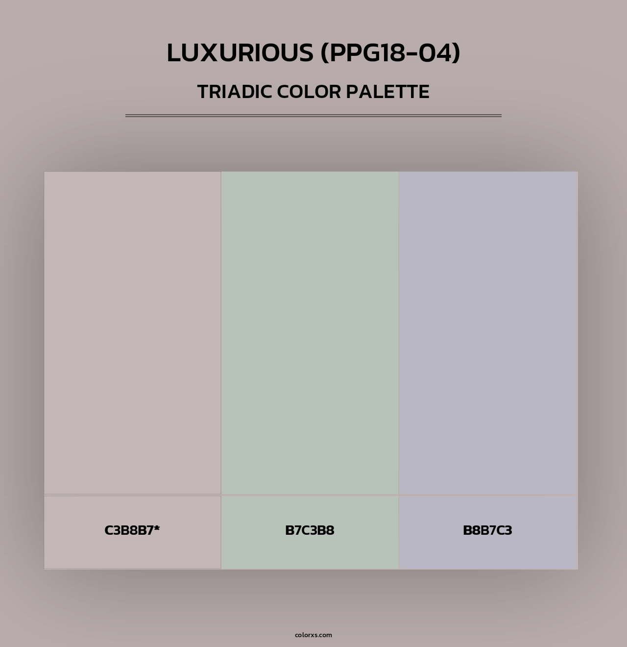 Luxurious (PPG18-04) - Triadic Color Palette