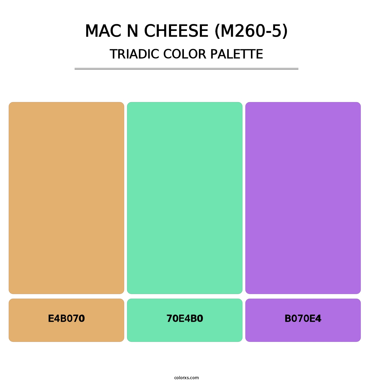 Mac N Cheese (M260-5) - Triadic Color Palette
