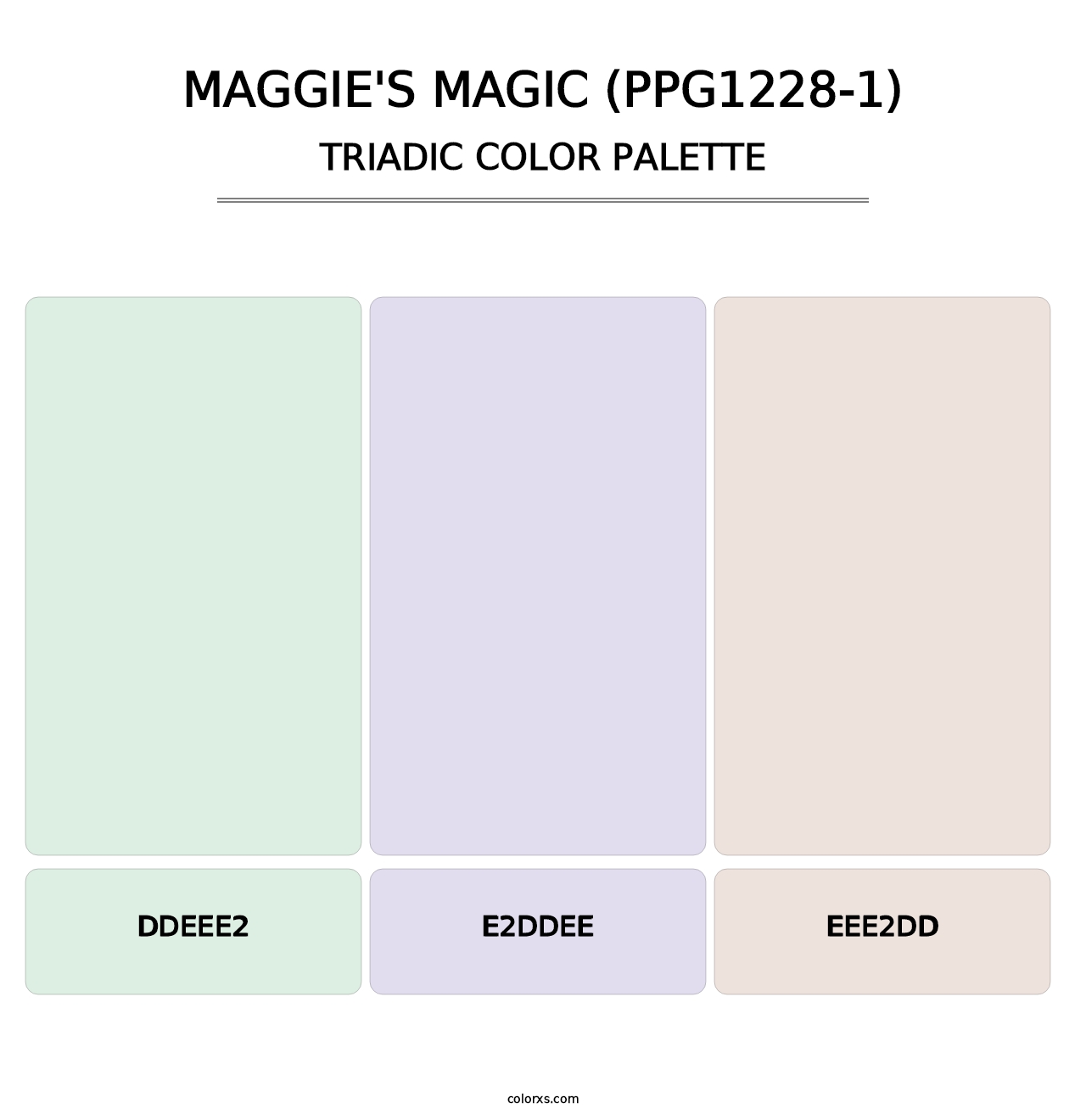 Maggie's Magic (PPG1228-1) - Triadic Color Palette