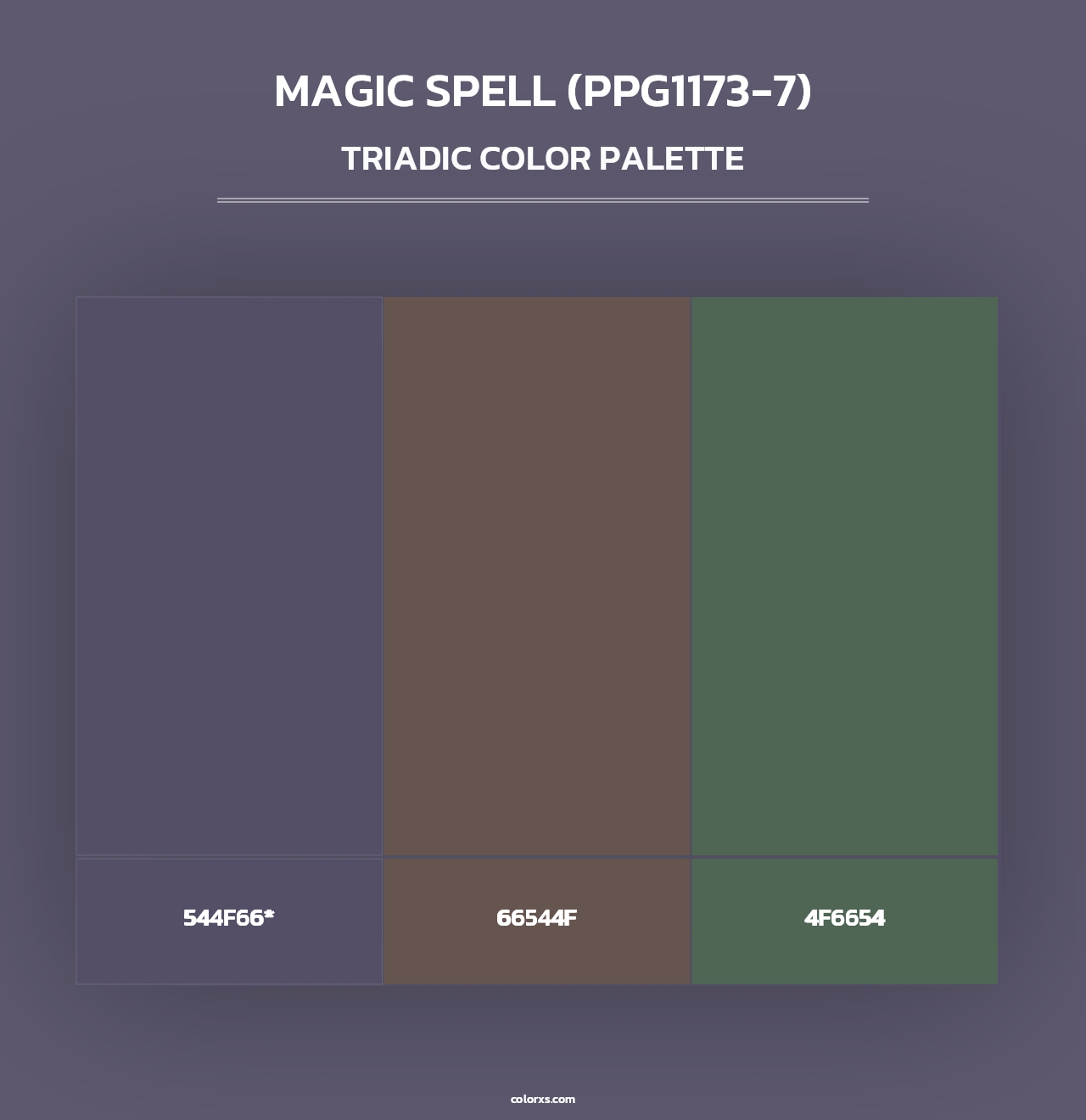Magic Spell (PPG1173-7) - Triadic Color Palette