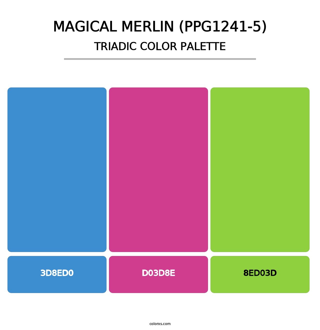 Magical Merlin (PPG1241-5) - Triadic Color Palette