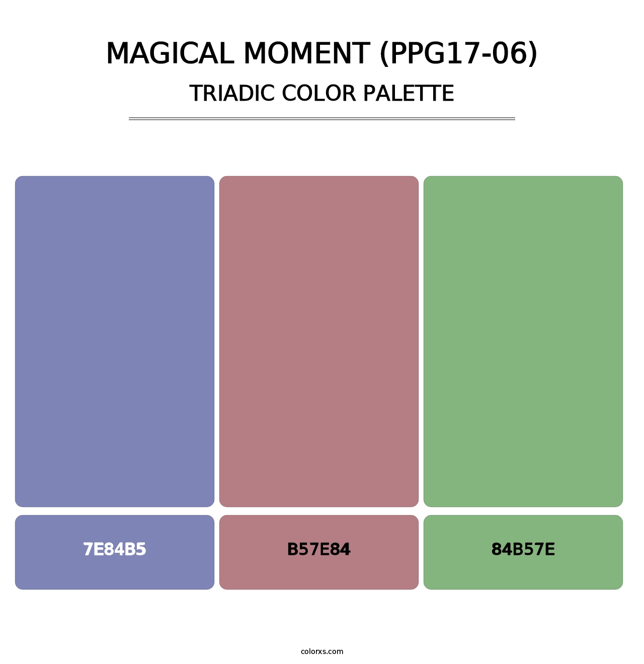 Magical Moment (PPG17-06) - Triadic Color Palette