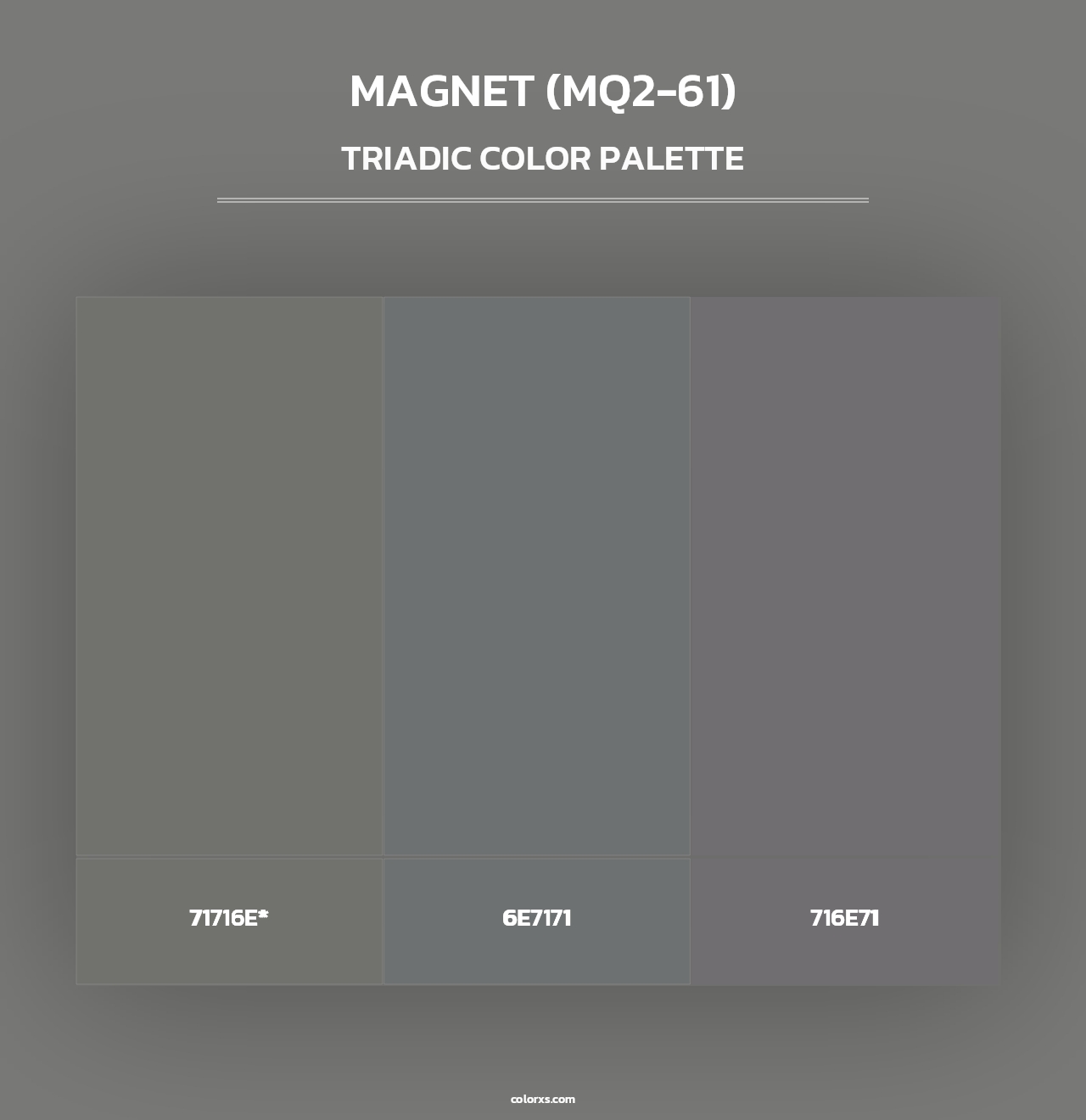 Magnet (MQ2-61) - Triadic Color Palette