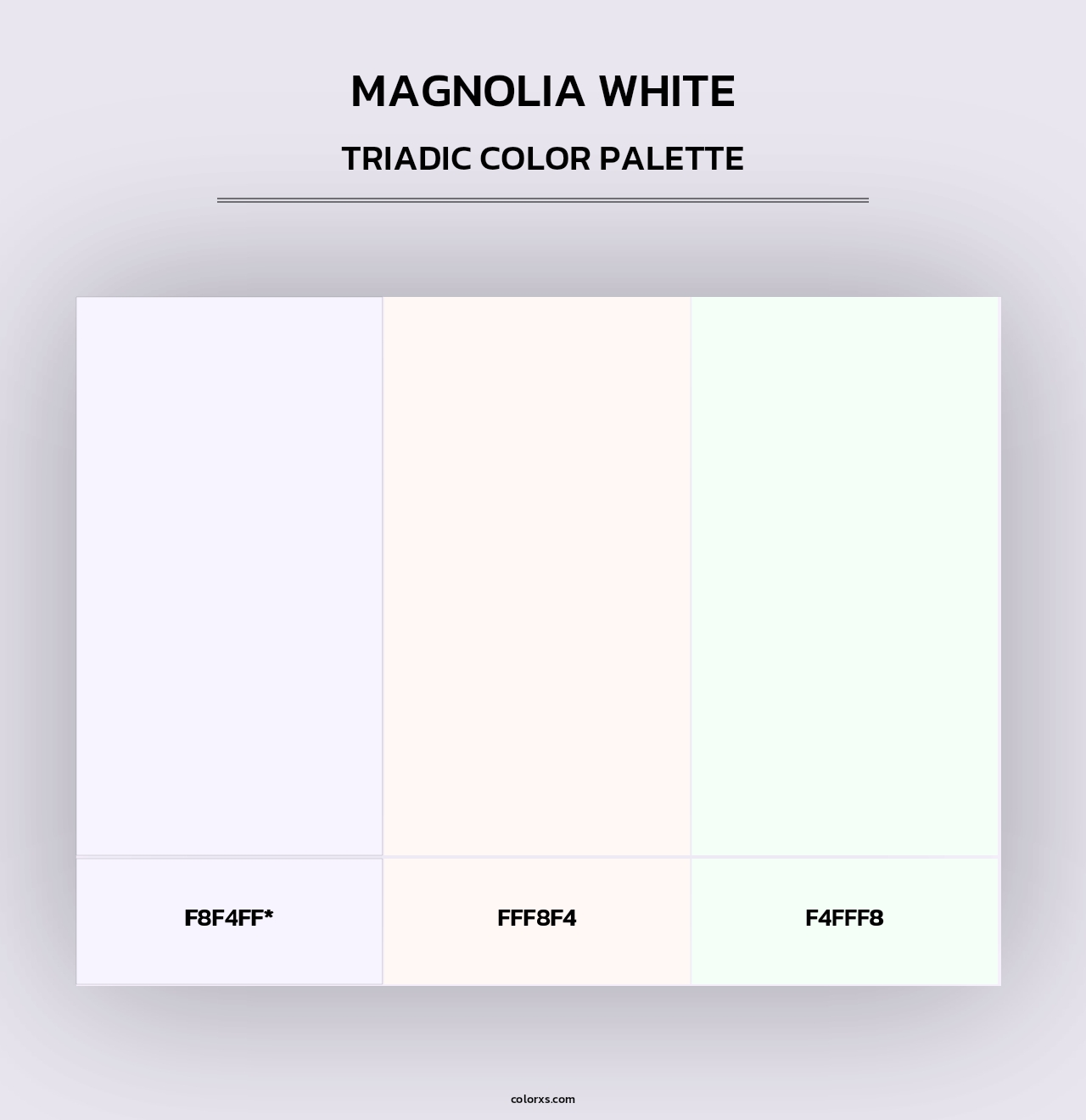 Magnolia White - Triadic Color Palette