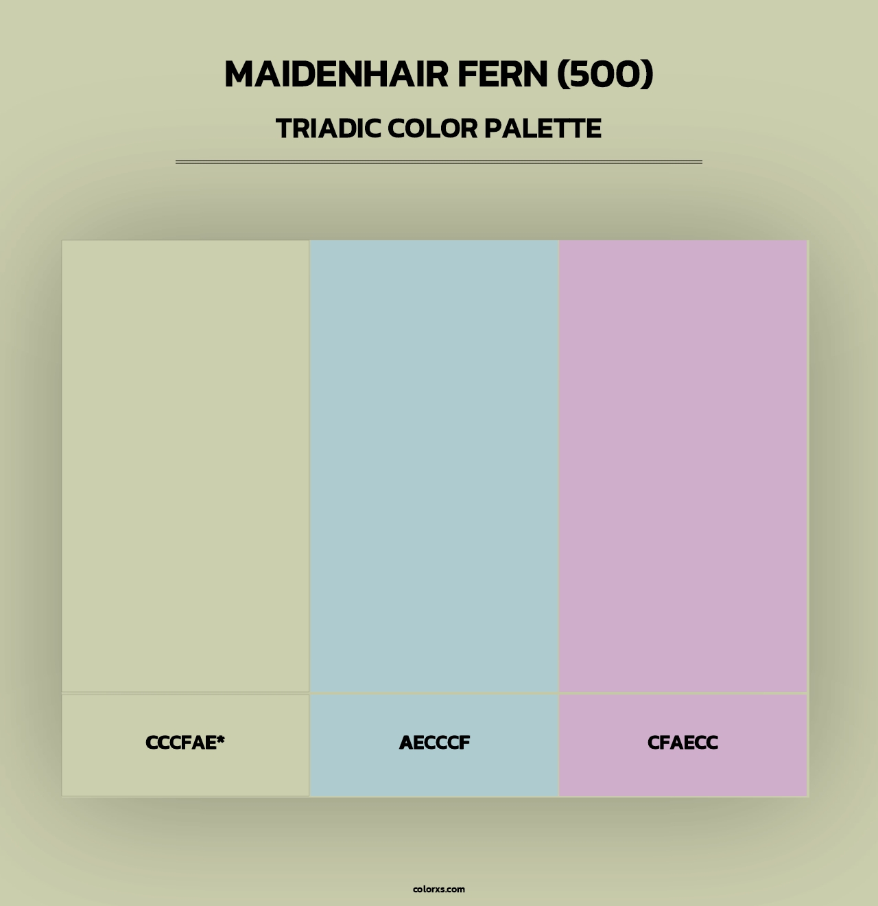 Maidenhair Fern (500) - Triadic Color Palette
