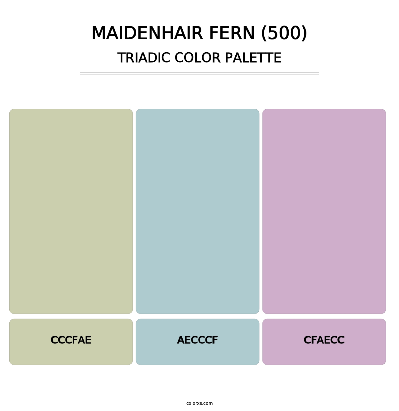 Maidenhair Fern (500) - Triadic Color Palette