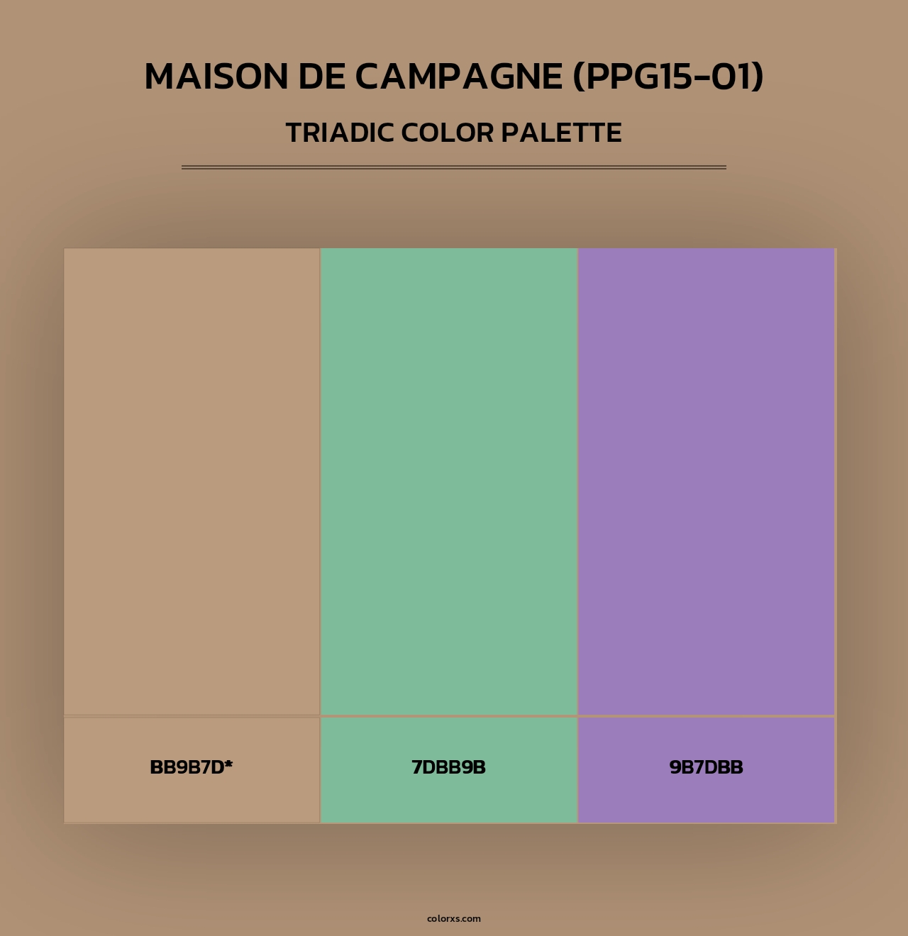 Maison De Campagne (PPG15-01) - Triadic Color Palette
