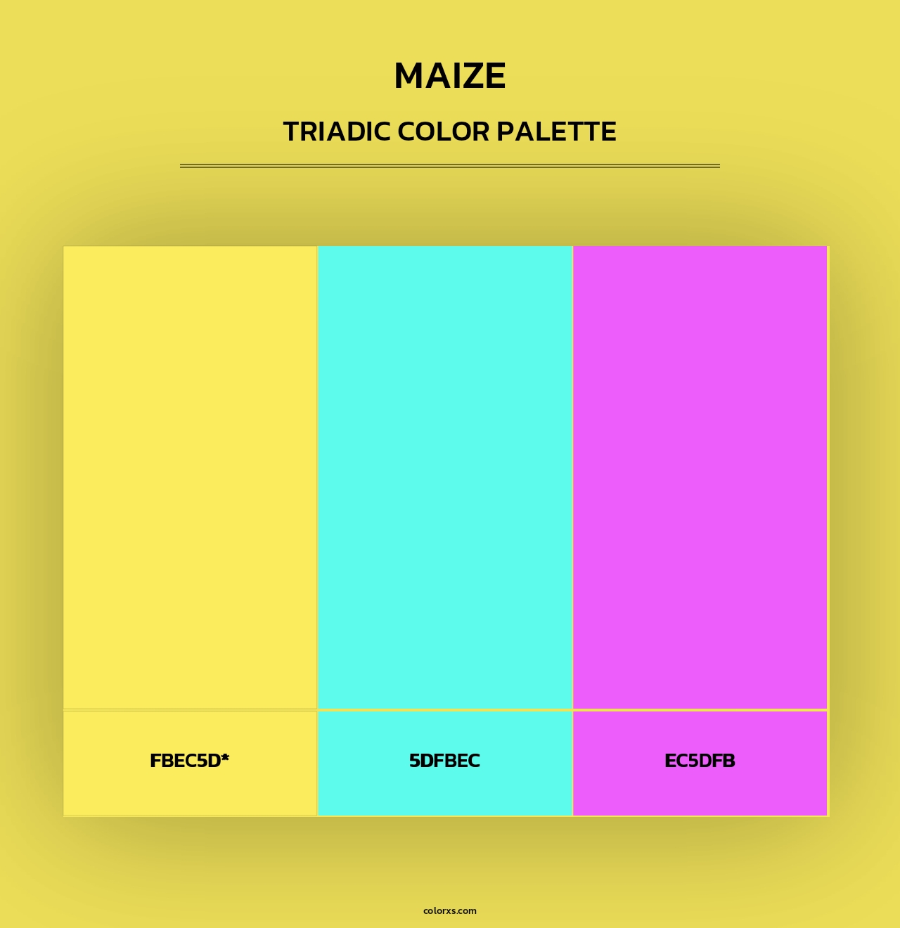 Maize - Triadic Color Palette