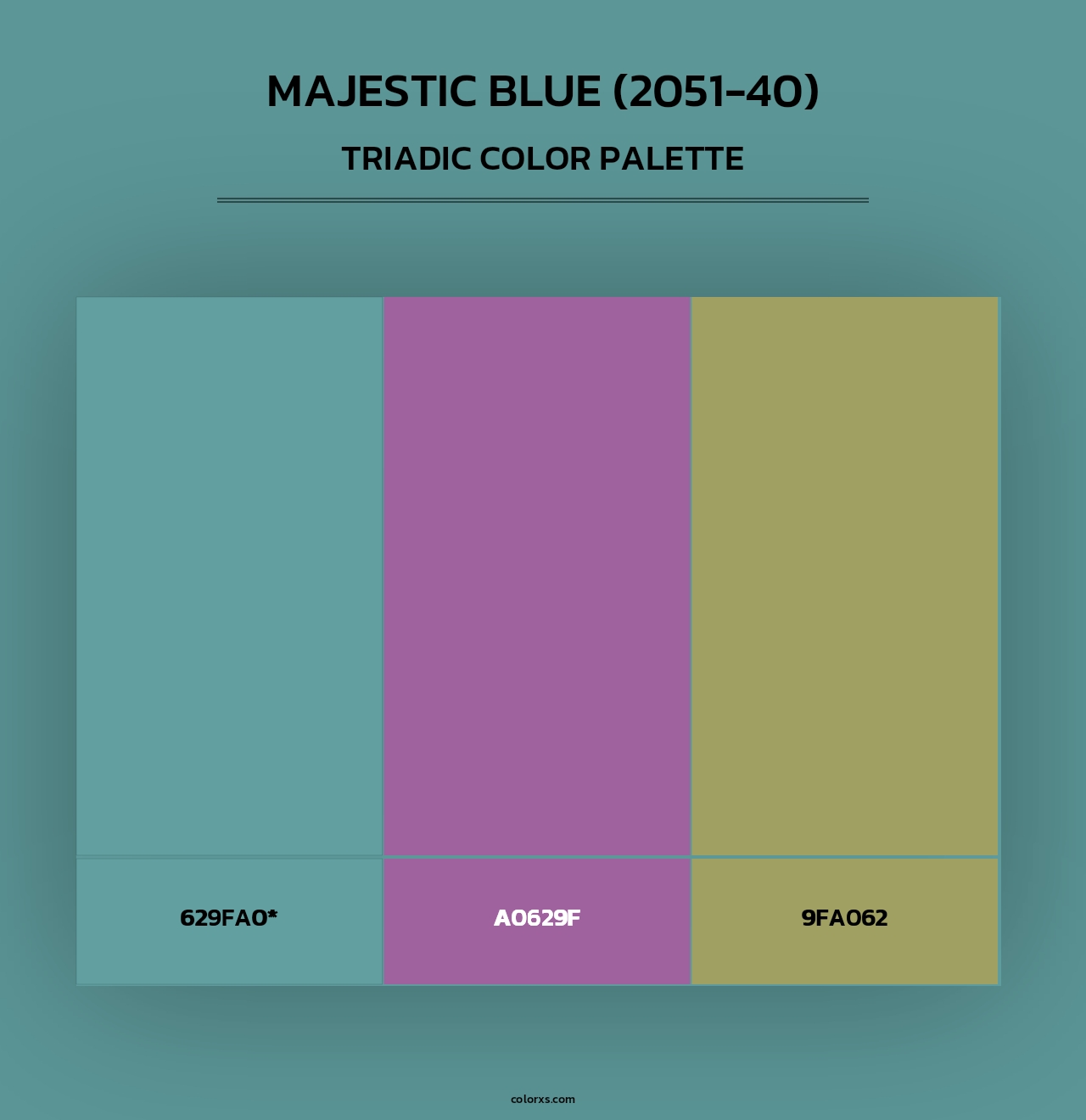 Majestic Blue (2051-40) - Triadic Color Palette