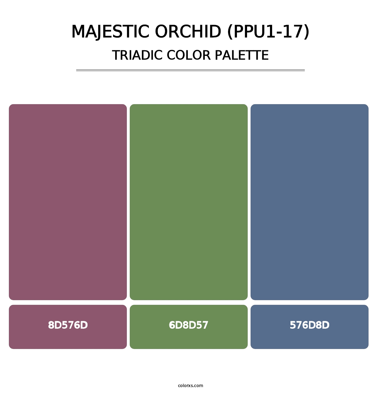 Majestic Orchid (PPU1-17) - Triadic Color Palette