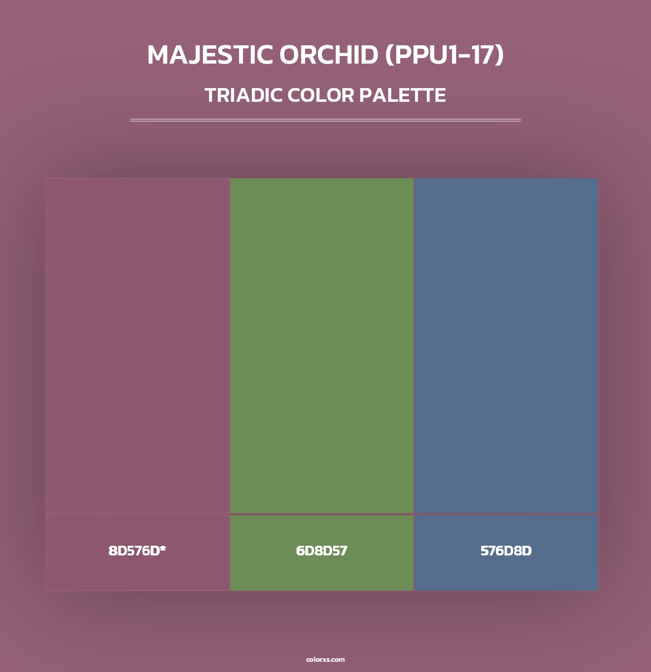 Majestic Orchid (PPU1-17) - Triadic Color Palette