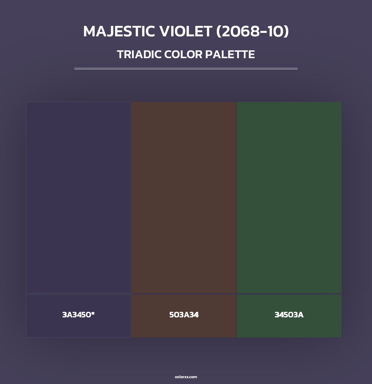 Majestic Violet (2068-10) - Triadic Color Palette