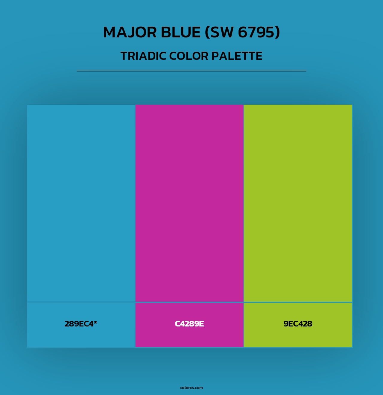 Major Blue (SW 6795) - Triadic Color Palette