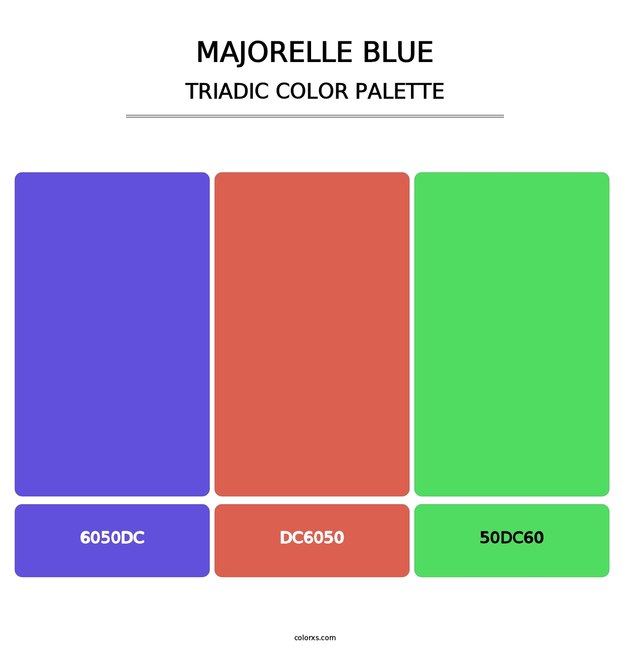 Majorelle Blue - Triadic Color Palette