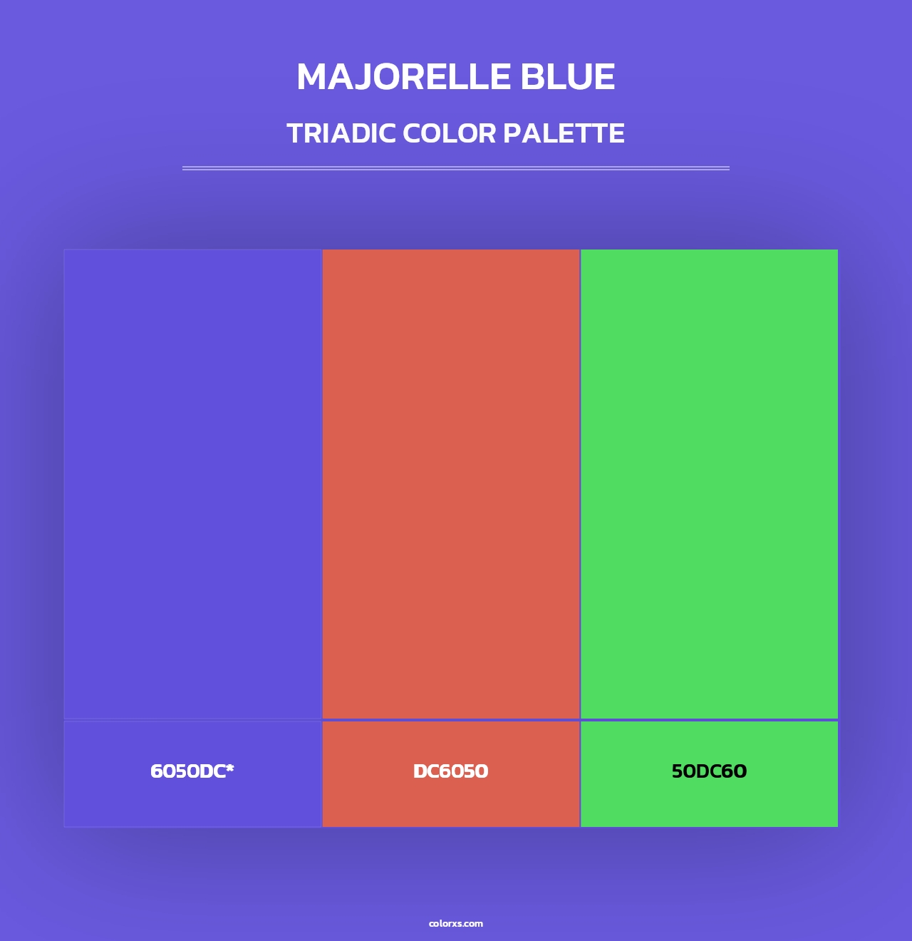 Majorelle Blue - Triadic Color Palette