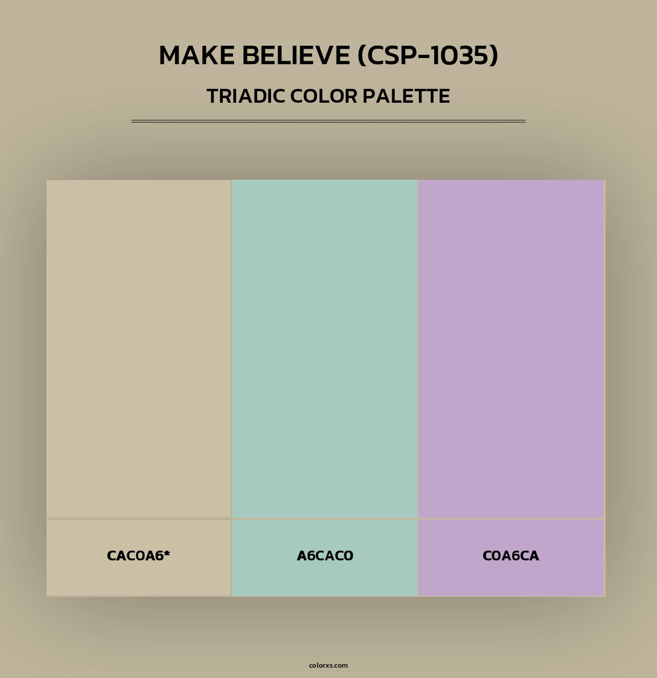 Make Believe (CSP-1035) - Triadic Color Palette