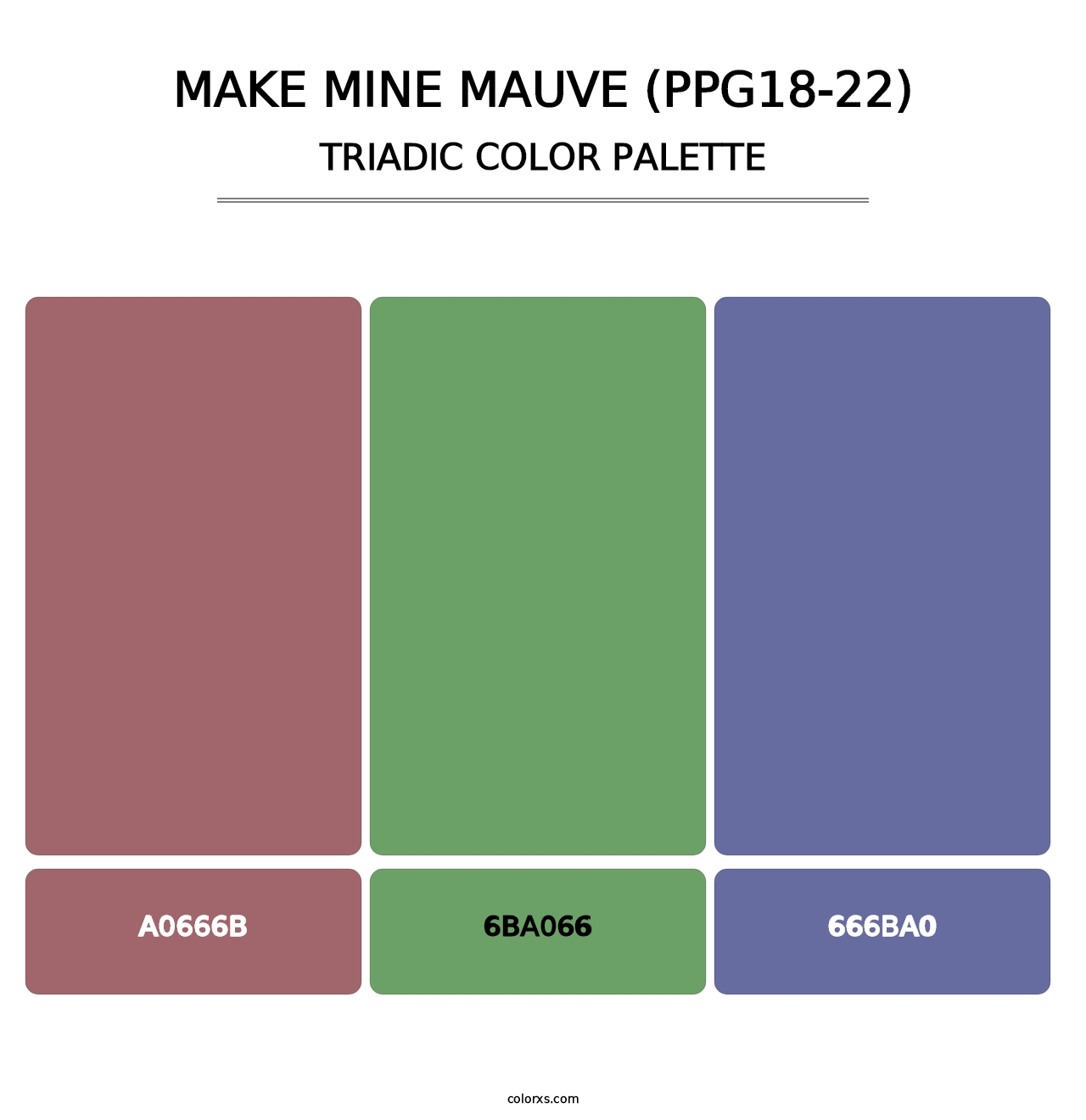 Make Mine Mauve (PPG18-22) - Triadic Color Palette